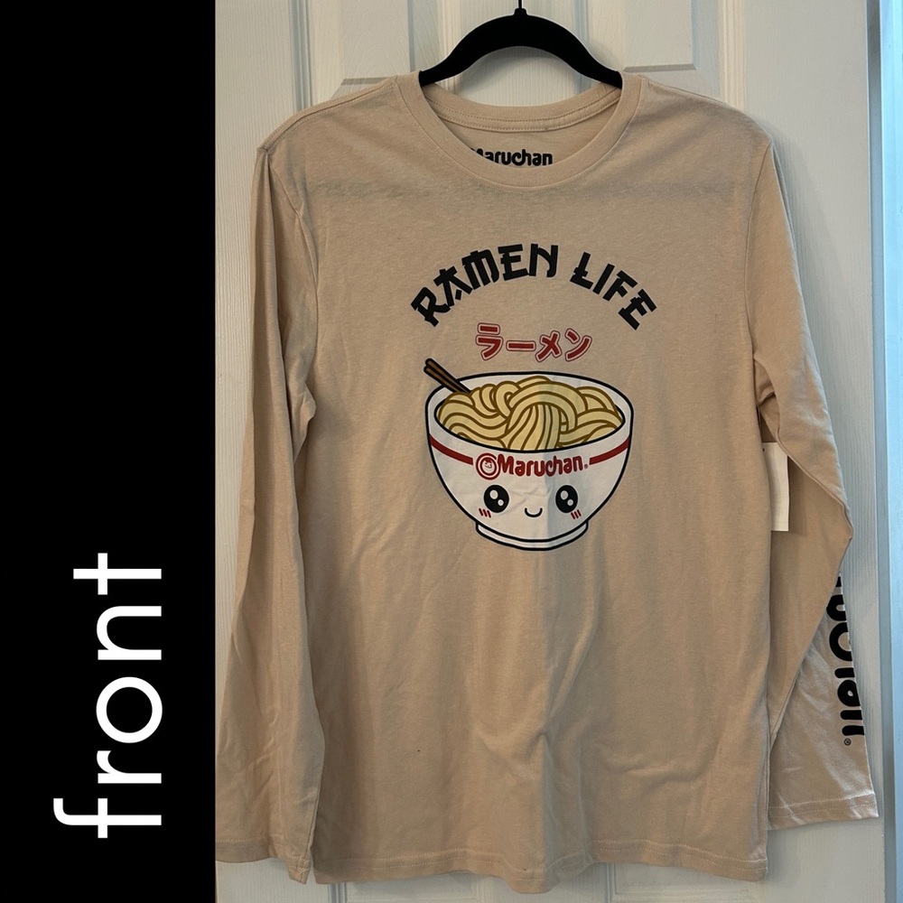 🍜❤️ Ramen Life Long Sleeve Tee - Beige
